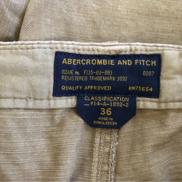 🌿 ABERCROMBIE & FINCH 🌿 men’s utility cargo chino shorts size 36 - Picture 6 of 6